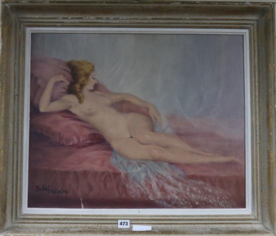 De La Bruyere Reclining nude 49 x 60cm